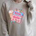 Book Girlie Coffee Mug Reading Lover Reader Raglan Sleeve Sweatshirt Heather Forest