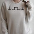 Book Heartbeat Book Shirt For Book Lover Raglan Sleeve Sweatshirt Heather Forest