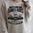 Book Lover Banned Book List Banned Book Set Librarian Raglan Sleeve Sweatshirt Heather Forest