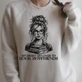 Book Lover Bent Over a Book Raglan Sleeve Sweatshirt Heather Forest