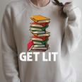 Book Lover For Bookworm Reading Lover Men Women Premium Tri-Blend Raglan Sleeve Sweatshirt Heather Forest