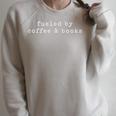 Book Lover Coffee Quote Fueled By Coffee And Books Raglan Sleeve Sweatshirt Heather Forest