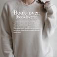 Book Lover Definition Avid Reader Bookworm Raglan Sleeve Sweatshirt Heather Forest