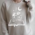 Book Lover Fantasy Fairy Tales Castle Christmas Reading Fan Raglan Sleeve Sweatshirt Heather Forest
