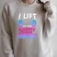 Book Lover Gym Quote I Lift So Can Carry Raglan Sleeve Sweatshirt Heather Forest