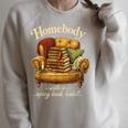 Book Lover Homebody With A Spicy Book Habit Raglan Sleeve Sweatshirt Heather Forest