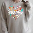 Book Lover Book Nerd Bookworm Bookish Librarian Raglan Sleeve Sweatshirt Heather Forest