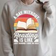 Book Lover Sayings Raglan Sleeve Sweatshirt Heather Forest