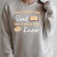 Book Lover The S'More You Read The S'More You Know Funny Raglan Sleeve Sweatshirt Heather Forest