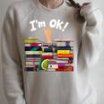 Book Lovers Bookworm Book Nerd I'm Ok Raglan Sleeve Sweatshirt Heather Forest Book Lovers Bookworm Book Nerd I'm Ok Raglan Sleeve Sweatshirt Heather Forest