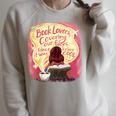 Book Lovers Covering Our Faces Raglan Sleeve Sweatshirt Heather Forest