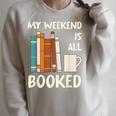 Book Nerd Bookworm My Weekend Is All Booked Reading Raglan Sleeve Sweatshirt Heather Forest Book Nerd Bookworm My Weekend Is All Booked Reading Raglan Sleeve Sweatshirt Heather Forest