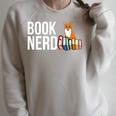 Book Nerd Book Lover Raglan Sleeve Sweatshirt Heather Forest