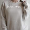 Book Nerd Book For Readers Raglan Sleeve Sweatshirt Heather Forest