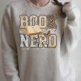 Book Nerd Vintage Floral Booktrovert Reading Lover Bookish Raglan Sleeve Sweatshirt Heather Forest