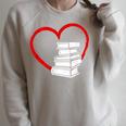 Book Nerd's Book Lover's Valentine's Day Raglan Sleeve Sweatshirt Heather Forest