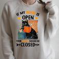 If My Book Is Open Your Mouth Should Be Closed Raglan Sleeve Sweatshirt Heather Forest