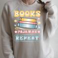Book And Pajama Books Pajamas Repeat Librarian Raglan Sleeve Sweatshirt Heather Forest Book And Pajama Books Pajamas Repeat Librarian Raglan Sleeve Sweatshirt Heather Forest