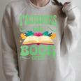Book And Pajama Pajamas On Book Open Raglan Sleeve Sweatshirt Heather Forest Book And Pajama Pajamas On Book Open Raglan Sleeve Sweatshirt Heather Forest