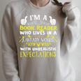 Im a Book Reader Fantasy World Funniest Design Raglan Sleeve Sweatshirt Heather Forest