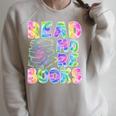 Book Reading Club Tie Dye Book Lovers Librarians Raglan Sleeve Sweatshirt Heather Forest