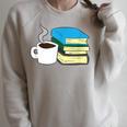 Book Reading And Coffee Books And Coffee Raglan Sleeve Sweatshirt Heather Forest