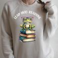 Book Reading Cute Frog Leap Into Reading Raglan Sleeve Sweatshirt Heather Forest Book Reading Cute Frog Leap Into Reading Raglan Sleeve Sweatshirt Heather Forest