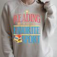 Book Reading Reading Is My Favorite Sport Raglan Baseball Tee Raglan Sleeve Sweatshirt Heather Forest