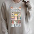 Book Reading If Found Please Return To Library Raglan Baseball Tee Raglan Sleeve Sweatshirt Heather Forest