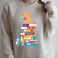 Book Reading Kangaroo Tea Coffee Kawaii Bookworm Raglan Sleeve Sweatshirt Heather Forest