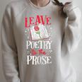 Book Reading Leave Poetry To The Prose Raglan Baseball Tee Raglan Sleeve Sweatshirt Heather Forest