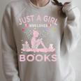 Book Reading Lover Tee Just A Girl Who Loves Books Raglan Sleeve Sweatshirt Heather Forest Book Reading Lover Tee Just A Girl Who Loves Books Raglan Sleeve Sweatshirt Heather Forest