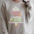 Book Reading Snow Books Are Calling Raglan Sleeve Sweatshirt Heather Forest