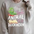 Book Reading My Spirit Animal Is A Bookworm Raglan Sleeve Sweatshirt Heather Forest