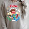 Book Reading Superheroes Like To Read Raglan Sleeve Sweatshirt Heather Forest Book Reading Superheroes Like To Read Raglan Sleeve Sweatshirt Heather Forest