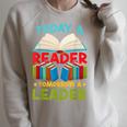 Book Reading Today A Reader Tomorrow A Leader Raglan Sleeve Sweatshirt Heather Forest