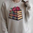 Book Roses SMUT Romance Book Raglan Sleeve Sweatshirt Heather Forest