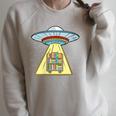 Book Shelf Ufo Abduction Raglan Sleeve Sweatshirt Heather Forest