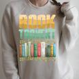 Book Trovert Introvert Reader Raglan Sleeve Sweatshirt Heather Forest