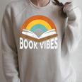 Book Vibes Bookworm Writer Raglan Sleeve Sweatshirt Heather Forest