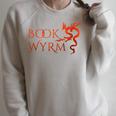 Book Wyrm Reader Book Lover Bookworm Dragon Literary Bookish Raglan Sleeve Sweatshirt Heather Forest