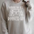 All Booked Up Reading Book Lover Librarian Pun Raglan Sleeve Sweatshirt Heather Forest All Booked Up Reading Book Lover Librarian Pun Raglan Sleeve Sweatshirt Heather Forest