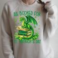 All Booked For St Patrick's Day Fun Dragon For Men Women Kid Raglan Sleeve Sweatshirt Heather Forest