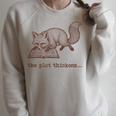 Bookish Fox Reading Fiction Novel Book Vintage Bookworms Raglan Sleeve Sweatshirt Heather Forest