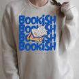Bookish Fun Inspiring Women Reading Books Raglan Sleeve Sweatshirt Heather Forest