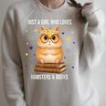 Bookish Girl Present Just a Girl Who Loves Hamster And Books Raglan Sleeve Sweatshirt Heather Forest Bookish Girl Present Just a Girl Who Loves Hamster And Books Raglan Sleeve Sweatshirt Heather Forest