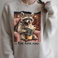 Bookish Mom Raccoon I Live Here Now Library Book Lover Raglan Sleeve Sweatshirt Heather Forest Bookish Mom Raccoon I Live Here Now Library Book Lover Raglan Sleeve Sweatshirt Heather Forest
