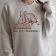 Bookish Rabbit Reading Fiction Novel Book Vintage Bookworms Raglan Sleeve Sweatshirt Heather Forest Bookish Rabbit Reading Fiction Novel Book Vintage Bookworms Raglan Sleeve Sweatshirt Heather Forest