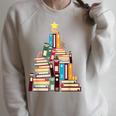Booklovers Christmas Book Tree Raglan Sleeve Sweatshirt Heather Forest Booklovers Christmas Book Tree Raglan Sleeve Sweatshirt Heather Forest