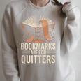 Bookmarks For Quitter Reading Teacher Nerdy Book Raglan Sleeve Sweatshirt Heather Forest Bookmarks For Quitter Reading Teacher Nerdy Book Raglan Sleeve Sweatshirt Heather Forest